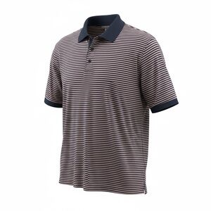 Peter Millar Summer Comfort Shirt Men's XL Blue & Pink Striped Golf Polo Stretch